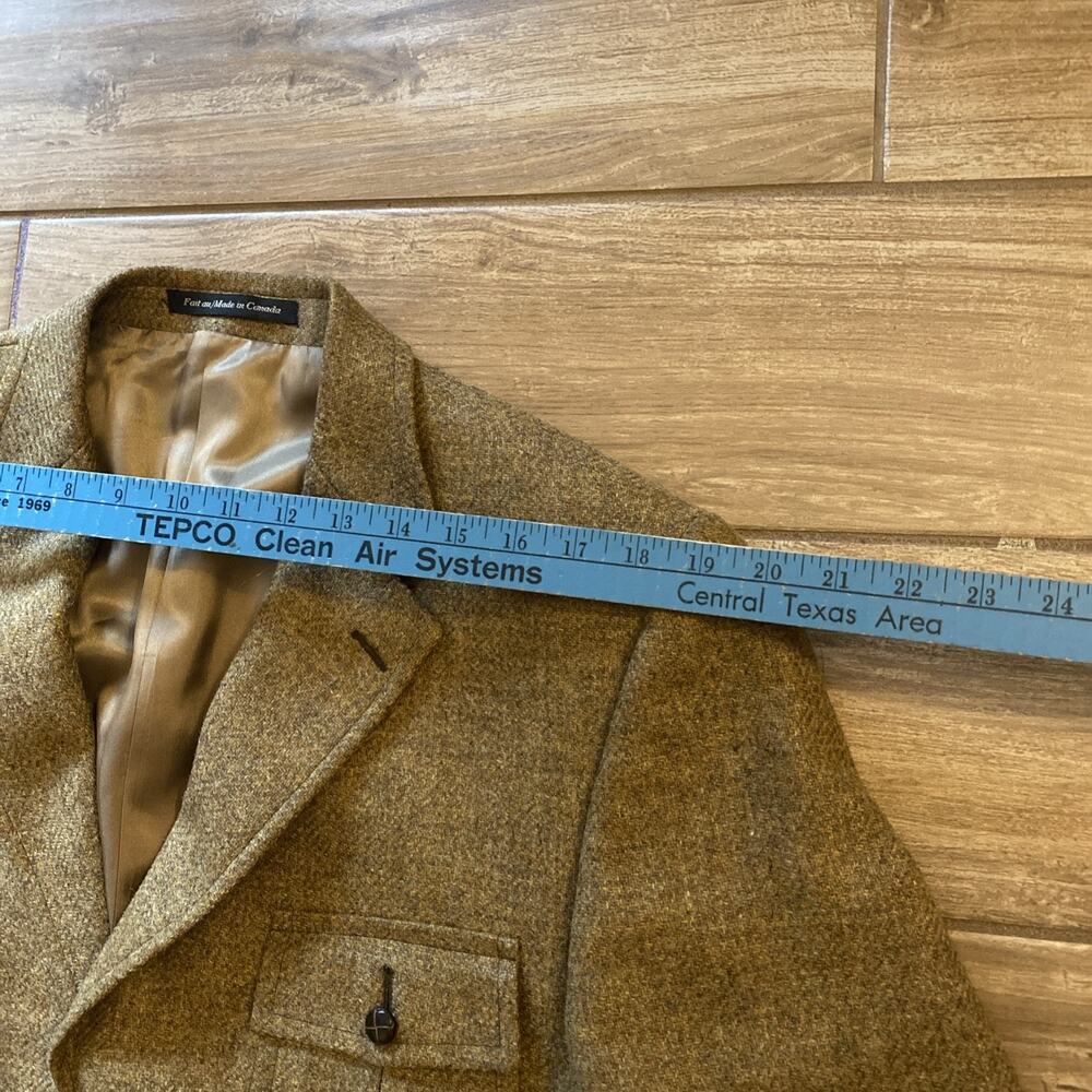 Vintage S. Cohen Montreal Prestige Lester Blazer 42R 100% Wool Check Canada - Picture 5 of 10